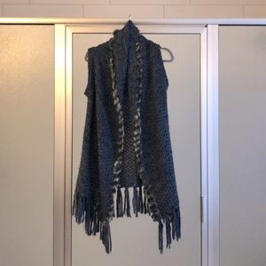 Knit fur lined vest